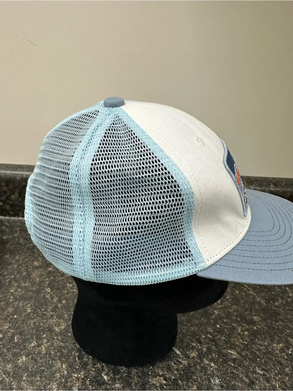 Patagonia Kids Trucker Hat with Blue & White Panels